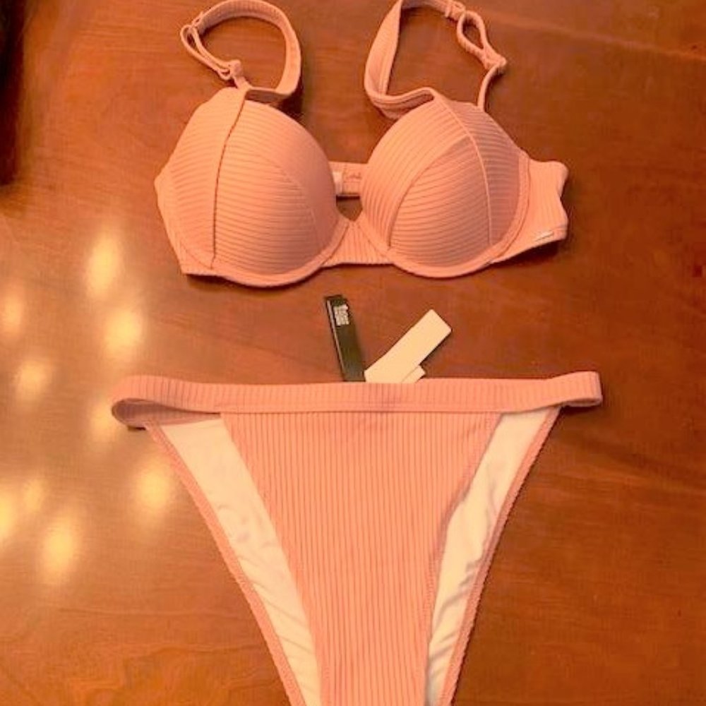 high waist Victoria’s secret pink bikini set
